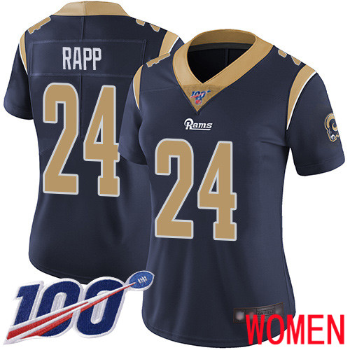 Los Angeles Rams Limited Navy Blue Women Taylor Rapp Home Jersey NFL Football #24 100th Season Vapor Untouchable->youth nfl jersey->Youth Jersey